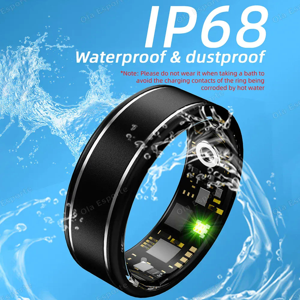 Smart Health Ring - Blood Pressure & Heart Rate Monitor | Wahooly Smart Health Rings Monitor Blood Pressure Heart Rate Blood Oxygen Sleep Ring Fitness Gift for Friend Family Colleagues Smartring