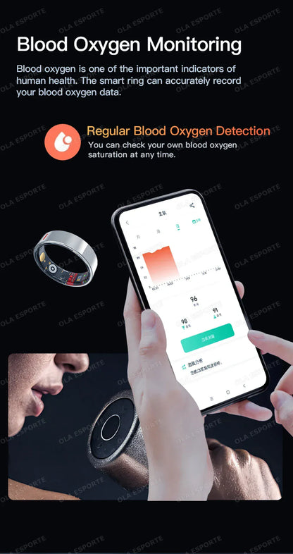 Smart Health Ring - Heart Rate & Blood Pressure Monitor | Wahooly Smart Health Rings Monitor Sleep Heart Rate Blood Oxygen Sleep Ring Party Activities Fitness Gifts for Friends Famliy Colleagues