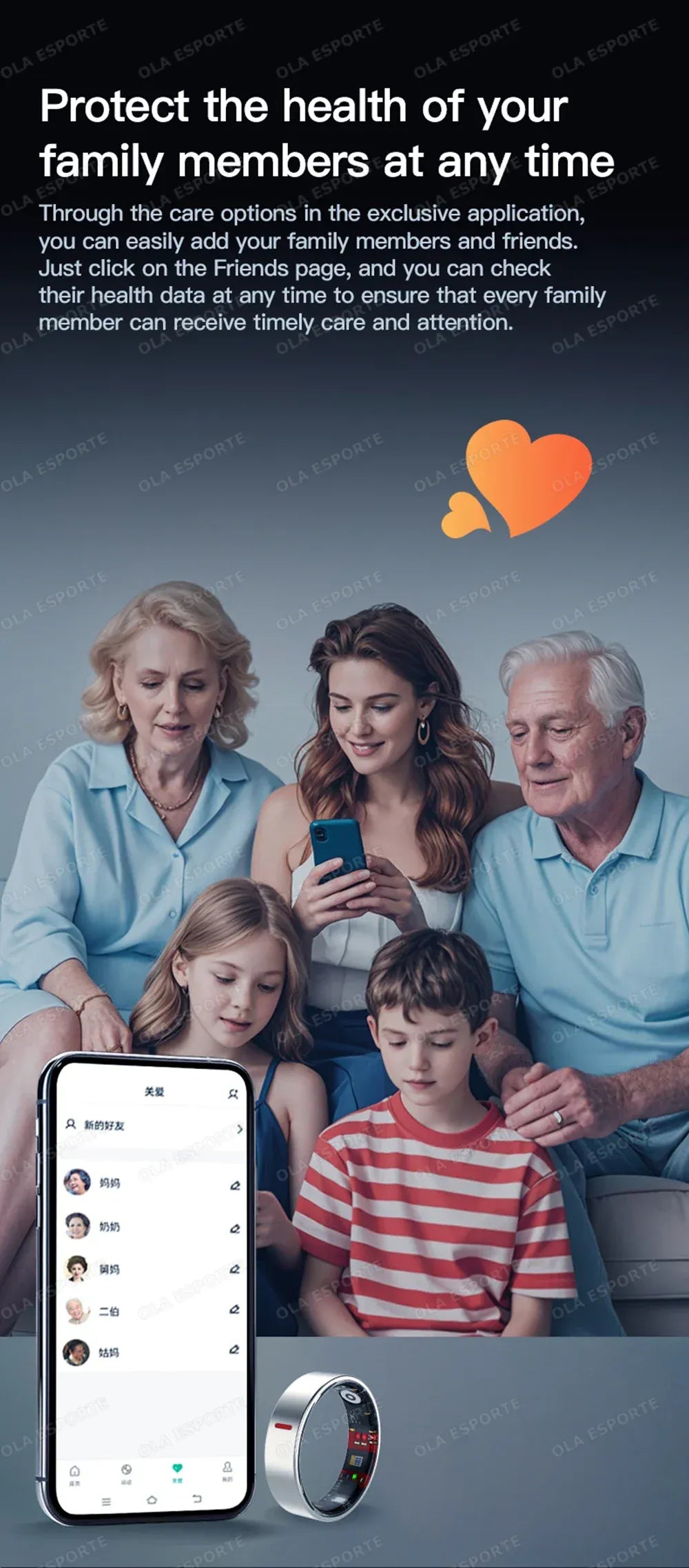 Smart Health Ring - Heart Rate & Blood Pressure Monitor | Wahooly Smart Health Rings Monitor Sleep Heart Rate Blood Oxygen Sleep Ring Party Activities Fitness Gifts for Friends Famliy Colleagues
