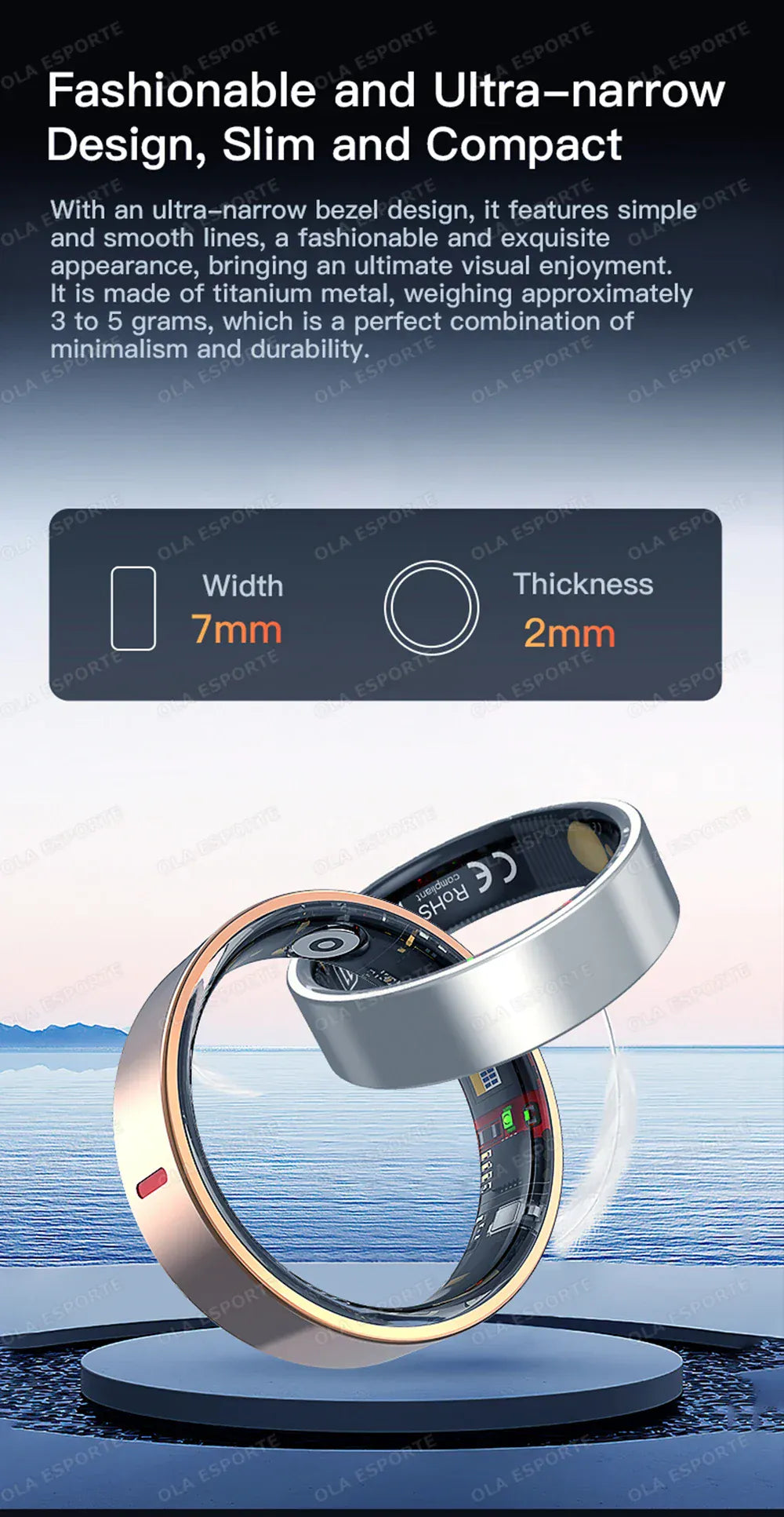 Smart Health Ring - Heart Rate & Blood Pressure Monitor | Wahooly Smart Health Rings Monitor Sleep Heart Rate Blood Oxygen Sleep Ring Party Activities Fitness Gifts for Friends Famliy Colleagues