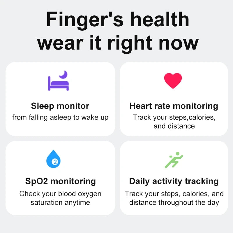Premium Smart Ring 2025 - Health & Sleep Tracker | Wahooly Smart Ring 2025 New Smartring Health Monitoring Sleep Tracker Step Calorie Counter Multi-Sport Mode Couple Rings Best Gift