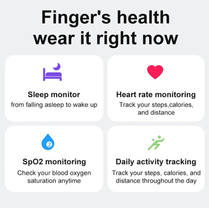 Premium Smart Ring 2025 - Health & Sleep Tracker | Wahooly Smart Ring 2025 New Smartring Health Monitoring Sleep Tracker Step Calorie Counter Multi-Sport Mode Couple Rings Best Gift