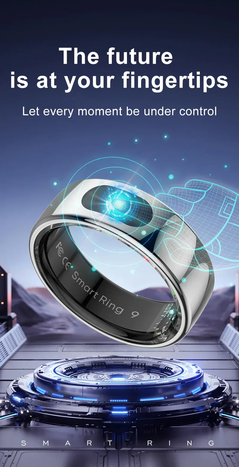 Premium Smart Ring 2025 - Health & Sleep Tracker | Wahooly Smart Ring 2025 New Smartring Health Monitoring Sleep Tracker Step Calorie Counter Multi-Sport Mode Couple Rings Best Gift