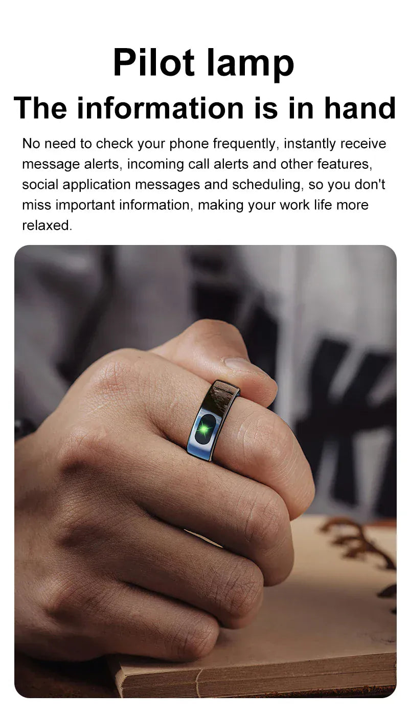 Premium Smart Ring 2025 - Health & Sleep Tracker | Wahooly Smart Ring 2025 New Smartring Health Monitoring Sleep Tracker Step Calorie Counter Multi-Sport Mode Couple Rings Best Gift