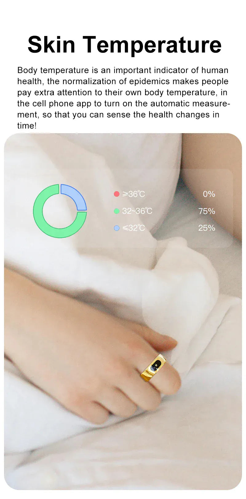 Premium Smart Ring 2025 - Health & Sleep Tracker | Wahooly Smart Ring 2025 New Smartring Health Monitoring Sleep Tracker Step Calorie Counter Multi-Sport Mode Couple Rings Best Gift