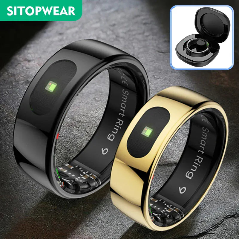 Premium Smart Ring 2025 - Health & Sleep Tracker | Wahooly Smart Ring 2025 New Smartring Health Monitoring Sleep Tracker Step Calorie Counter Multi-Sport Mode Couple Rings Best Gift