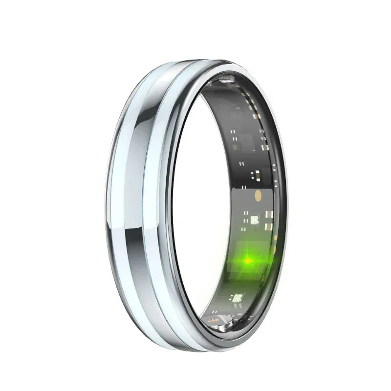 Smart Ring Fitness Tracker - Heart Rate & Sleep Monitor | Wahooly Smart Ring - Fitness Tracker with Sleep Monitor, Pedometer & 20+ Exercise Modes, IP68 Waterproof, USB Rechargeable, Stainless S