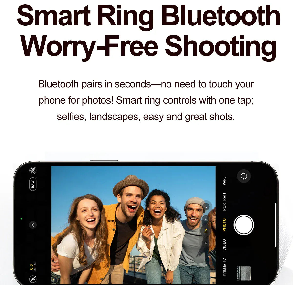 Smart Ring Fitness Tracker - Heart Rate & Sleep Monitor | Wahooly Smart Ring - Fitness Tracker with Sleep Monitor, Pedometer & 20+ Exercise Modes, IP68 Waterproof, USB Rechargeable, Stainless S