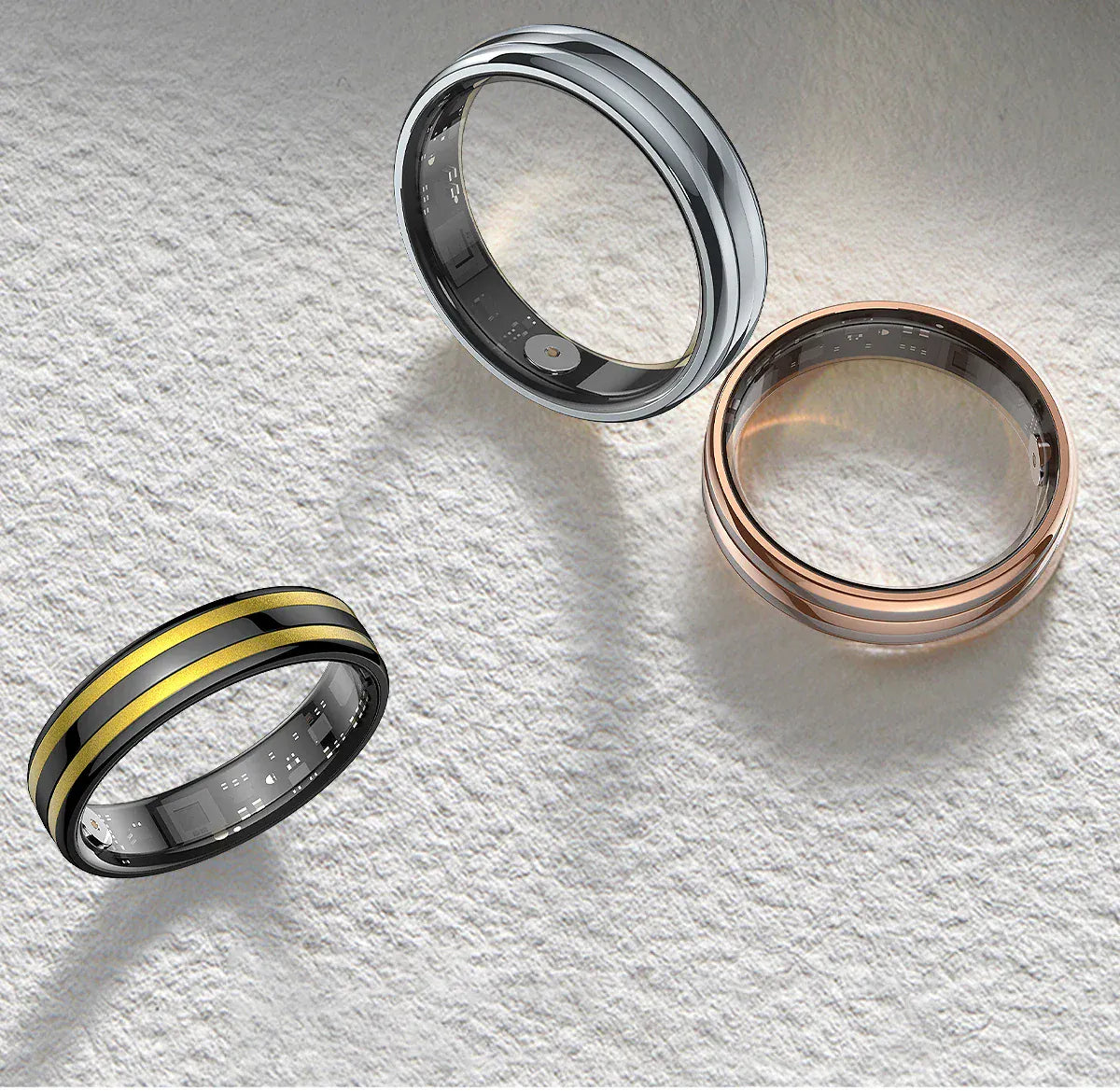 Smart Ring Fitness Tracker - Heart Rate & Sleep Monitor | Wahooly Smart Ring - Fitness Tracker with Sleep Monitor, Pedometer & 20+ Exercise Modes, IP68 Waterproof, USB Rechargeable, Stainless S