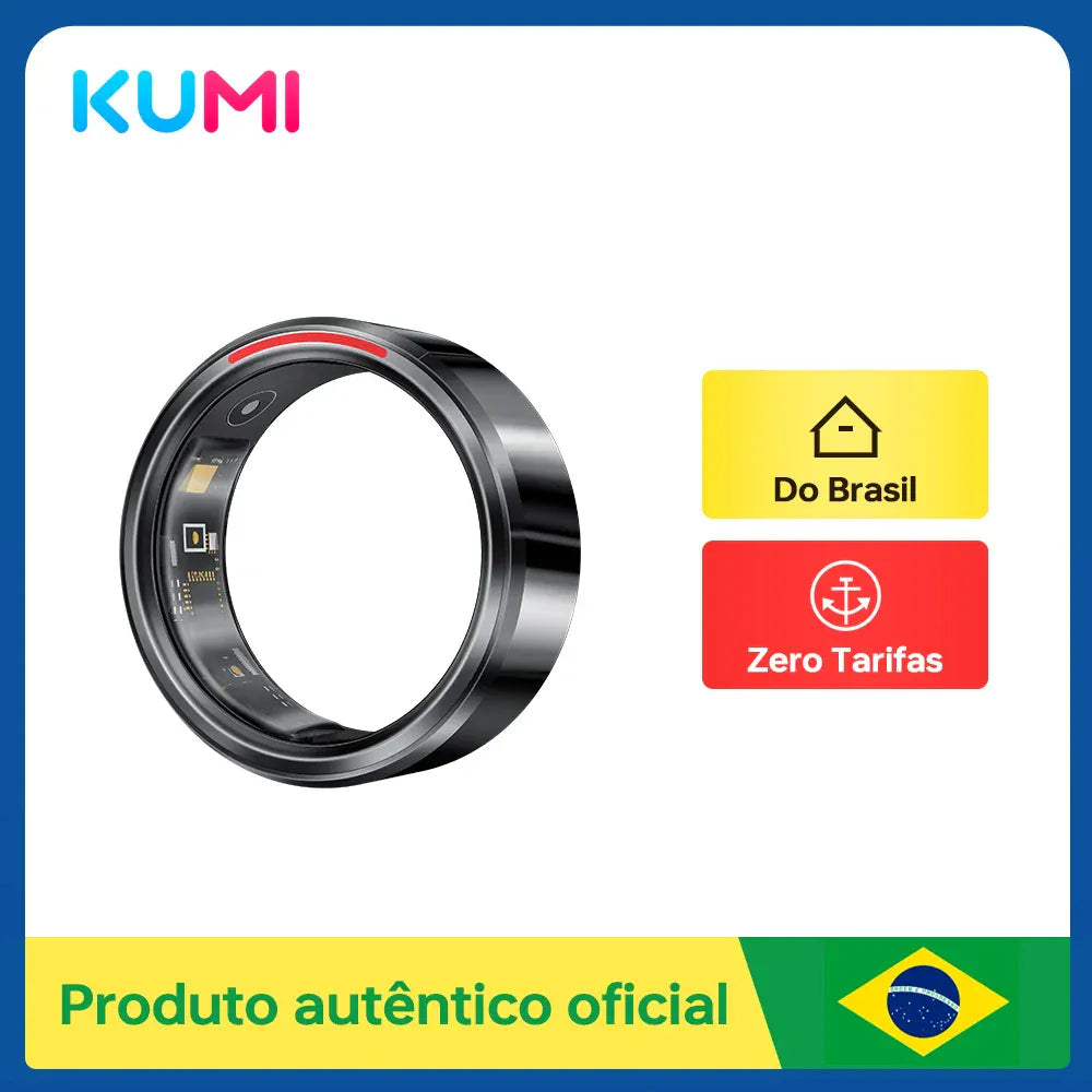KUMI H1 Smart Ring - 5ATM Waterproof Health Tracker | Wahooly Smart Ring H1 Durable 5ATM Waterproof, Remote Control Functionality, and Sleek Ceramic Design