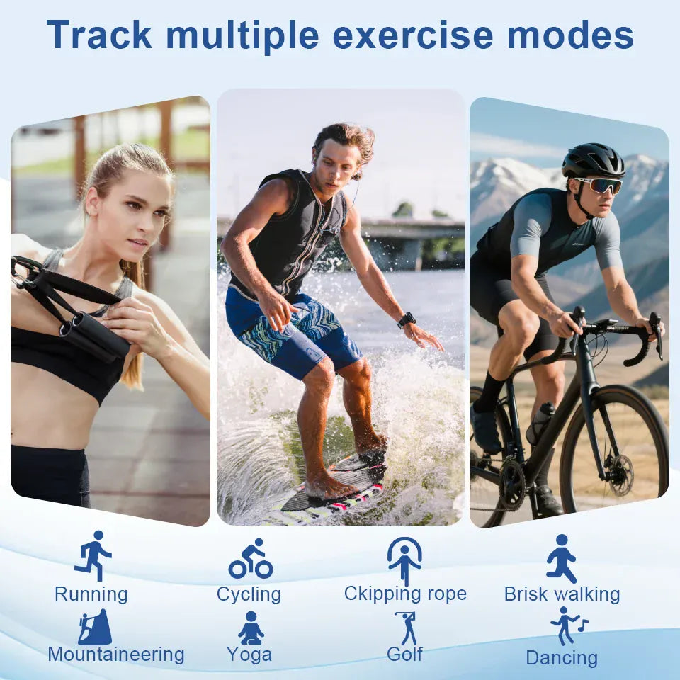 Premium Smart Ring - 5ATM Waterproof Health & Fitness Monitor | Wahooly Smart Rings Health Monitor Sleep Sports Fitness Multiple Function Modes Tracking Heart Rate Blood Oxygen Ring 5ATM Waterproof