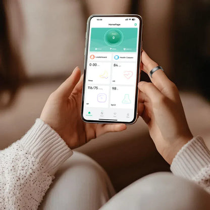 Premium Smart Ring - 5ATM Waterproof Health & Fitness Monitor | Wahooly Smart Rings Health Monitor Sleep Sports Fitness Multiple Function Modes Tracking Heart Rate Blood Oxygen Ring 5ATM Waterproof