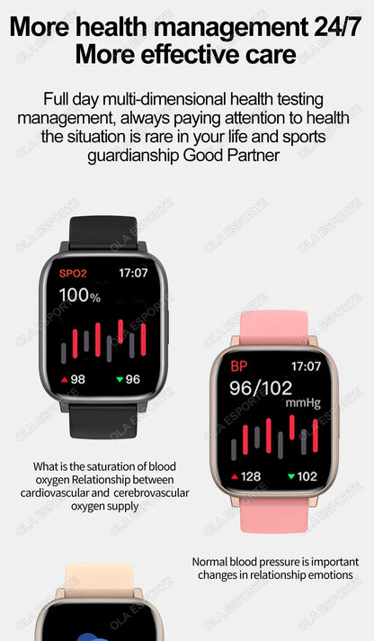 Smart Watch with Bluetooth Calling, Heart Rate & Blood Oxygen Monitor | Wahooly Smart Watch with Bluetooth Calling – Heart Rate, Blood Oxygen & Customizable Dials