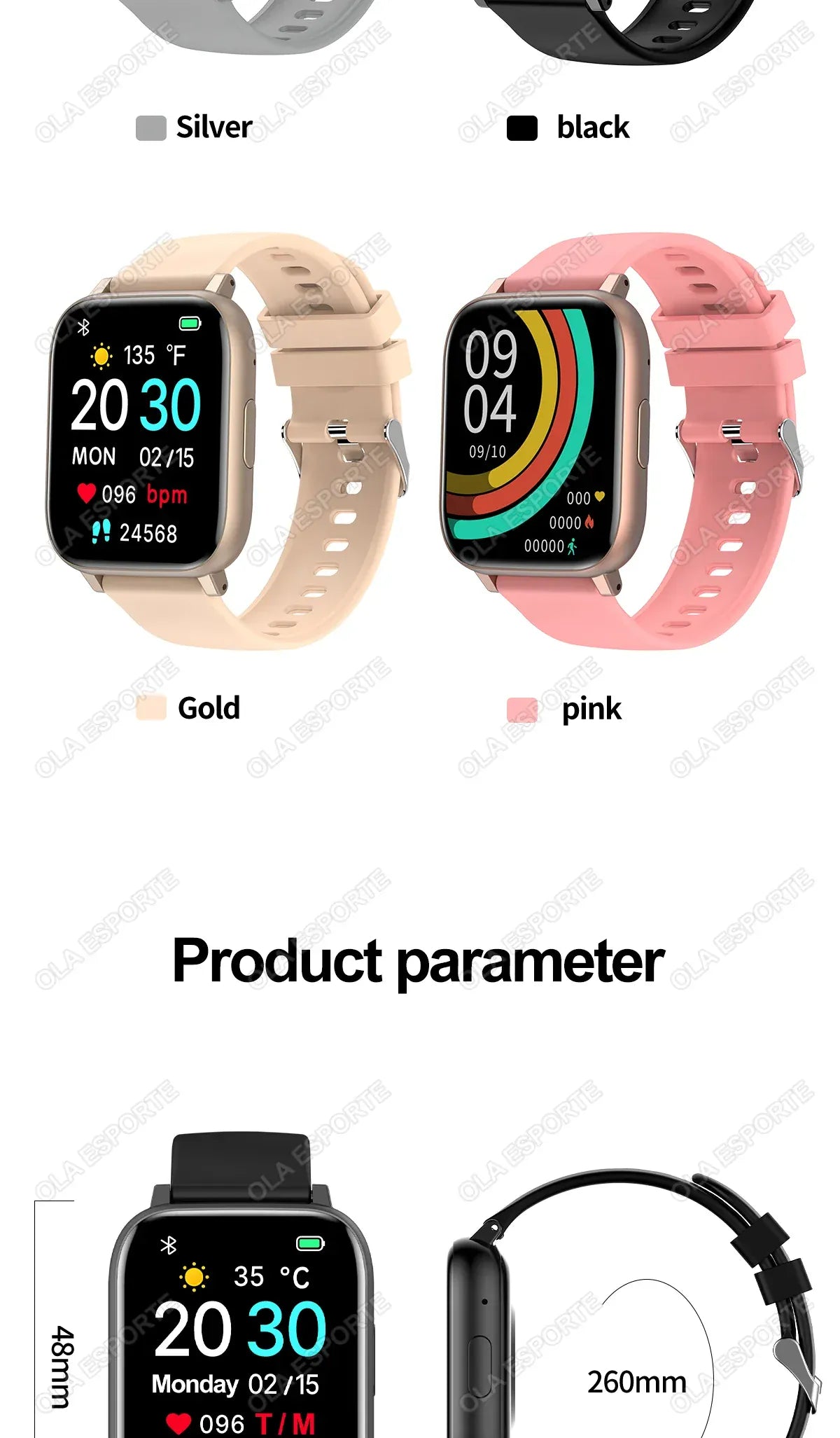 Smart Watch with Bluetooth Calling, Heart Rate & Blood Oxygen Monitor | Wahooly Smart Watch with Bluetooth Calling – Heart Rate, Blood Oxygen & Customizable Dials