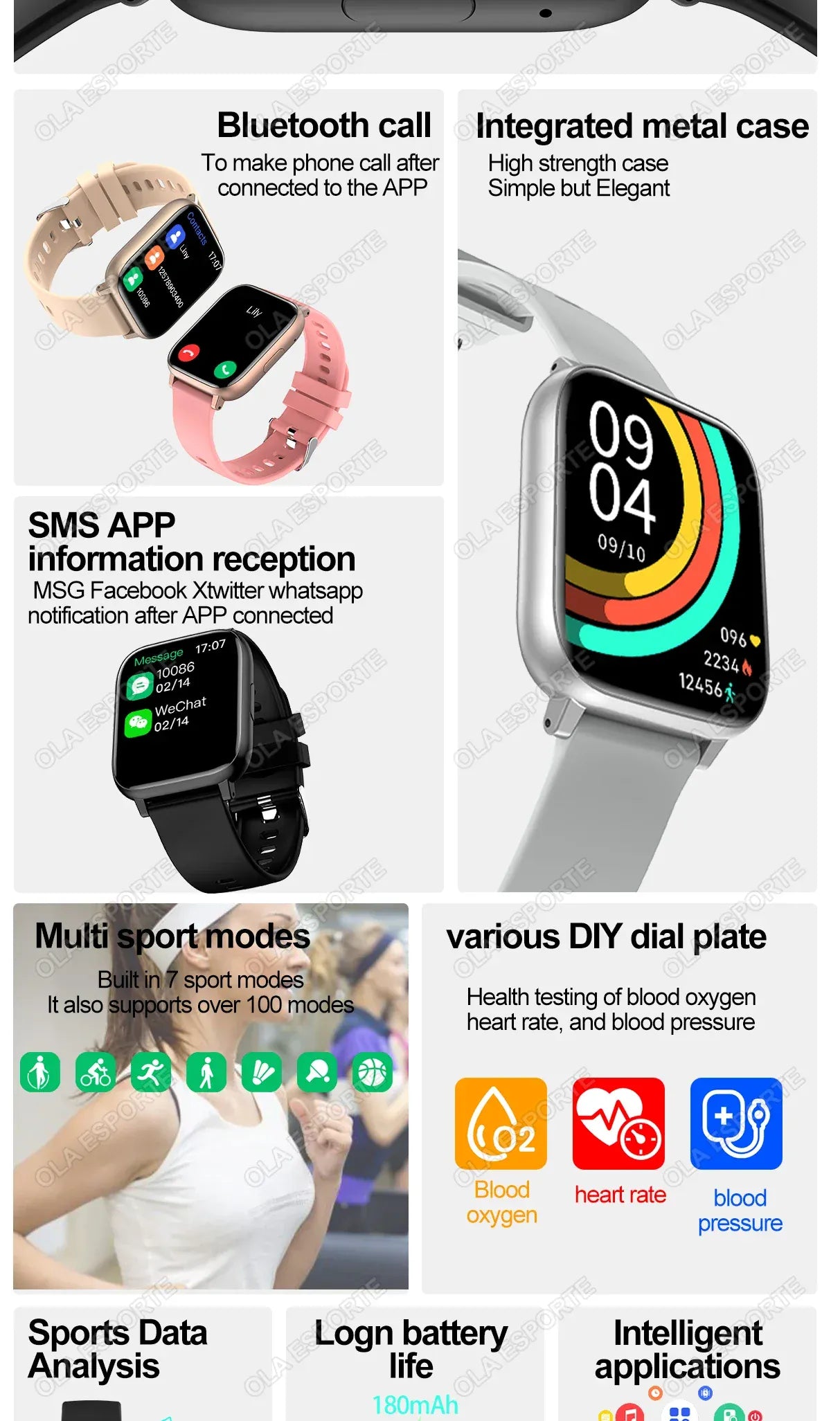 Smart Watch with Bluetooth Calling, Heart Rate & Blood Oxygen Monitor | Wahooly Smart Watch with Bluetooth Calling – Heart Rate, Blood Oxygen & Customizable Dials