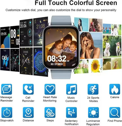 Smart Watch with Bluetooth Calling, Heart Rate & Blood Oxygen Monitor | Wahooly Smart Watch with Bluetooth Calling – Heart Rate, Blood Oxygen & Customizable Dials