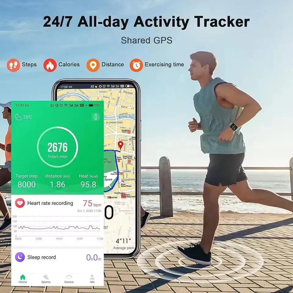 Smart Watch with Bluetooth Calling, Heart Rate & Blood Oxygen Monitor | Wahooly Smart Watch with Bluetooth Calling – Heart Rate, Blood Oxygen & Customizable Dials