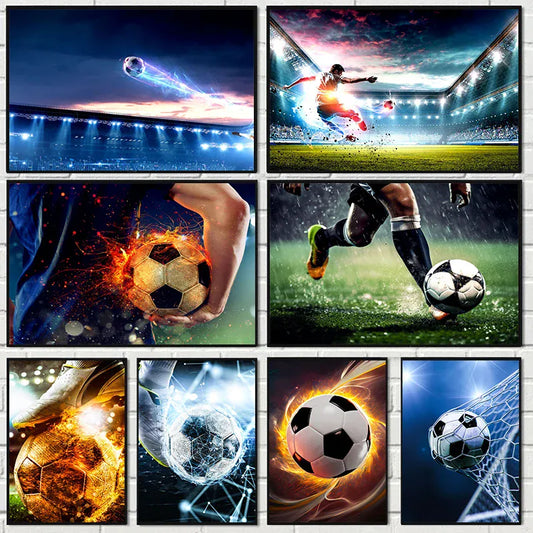 Soccer Player 5D Diamond Painting Kit — DIY Football Wall Art Gift Soccer Player 5D Diamond Painting Kit — DIY Embroidery Wall Art for Football Fans & Home Decor