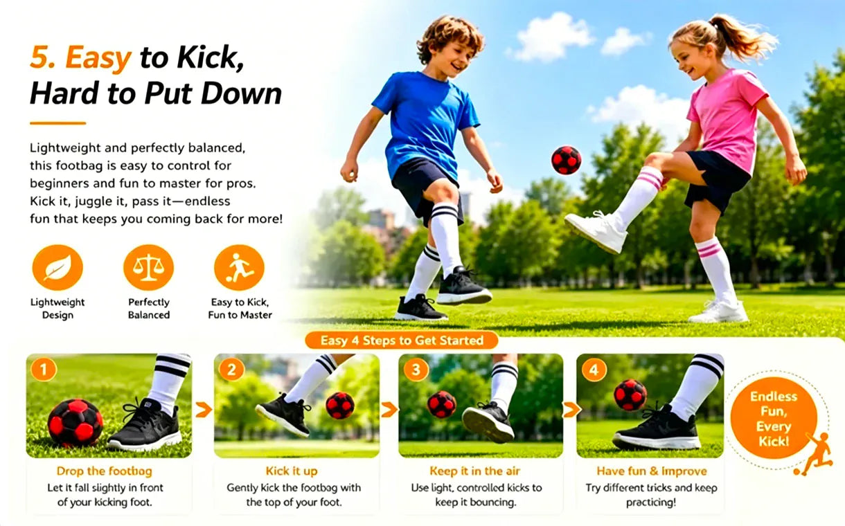 Soccer-Style Plush Hacky Sack – 6 Colors, Best Price | Wahooly Soccer-Style Plush Hacky Sack Footbag – 6 Bold Colors, Grab Yours Now!