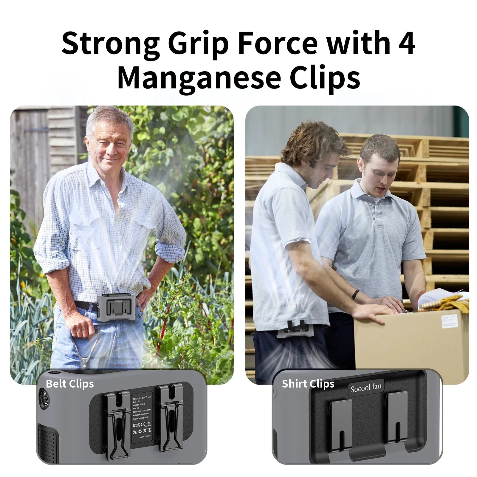 Socoolfan 14500mAh Outdoor Fan Portable Waist Hanging Neck Strong Dual Air Vents Fans for Travel Sports Courier Outdoor Working Socoolfan 14500mAh Outdoor Fan Portable Waist Hanging Neck Strong Dual Air Vents Fans for Travel Sports Courier Outdoor Working