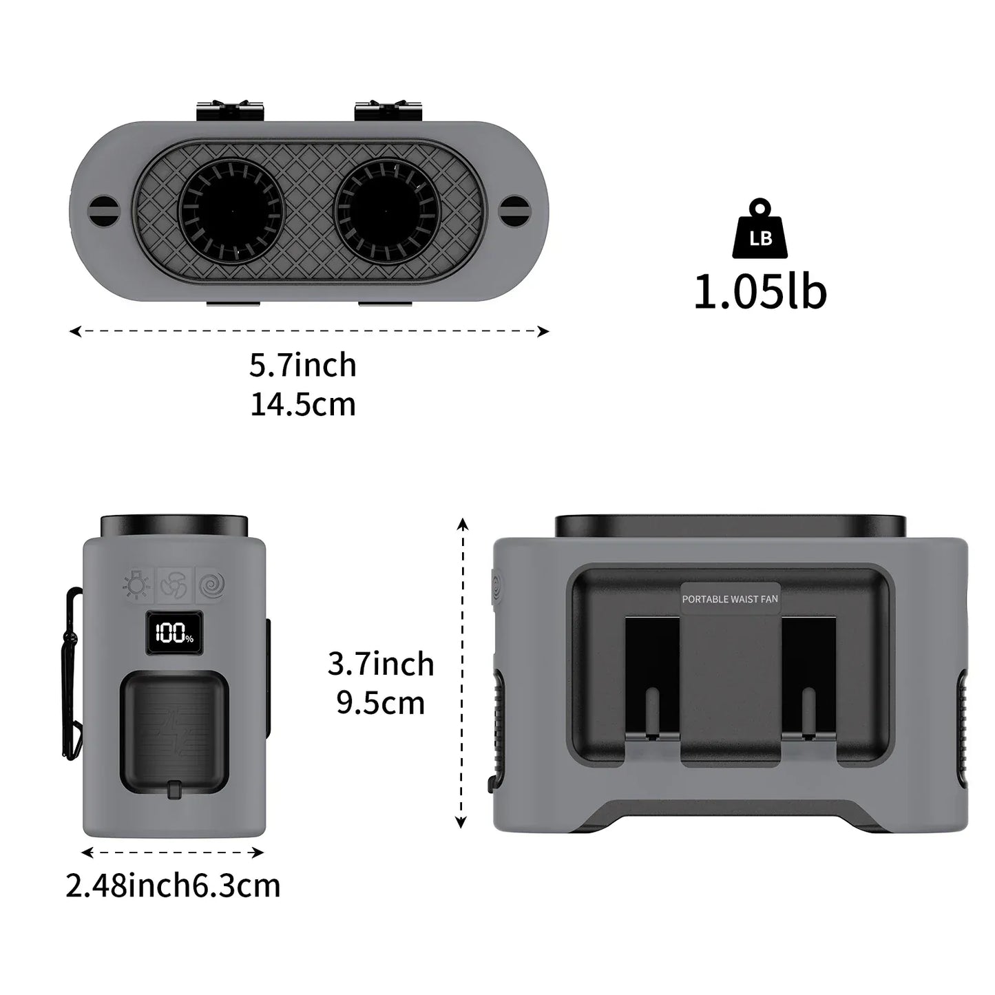 Socoolfan 14500mAh Outdoor Fan Portable Waist Hanging Neck Strong Dual Air Vents Fans for Travel Sports Courier Outdoor Working Socoolfan 14500mAh Outdoor Fan Portable Waist Hanging Neck Strong Dual Air Vents Fans for Travel Sports Courier Outdoor Working