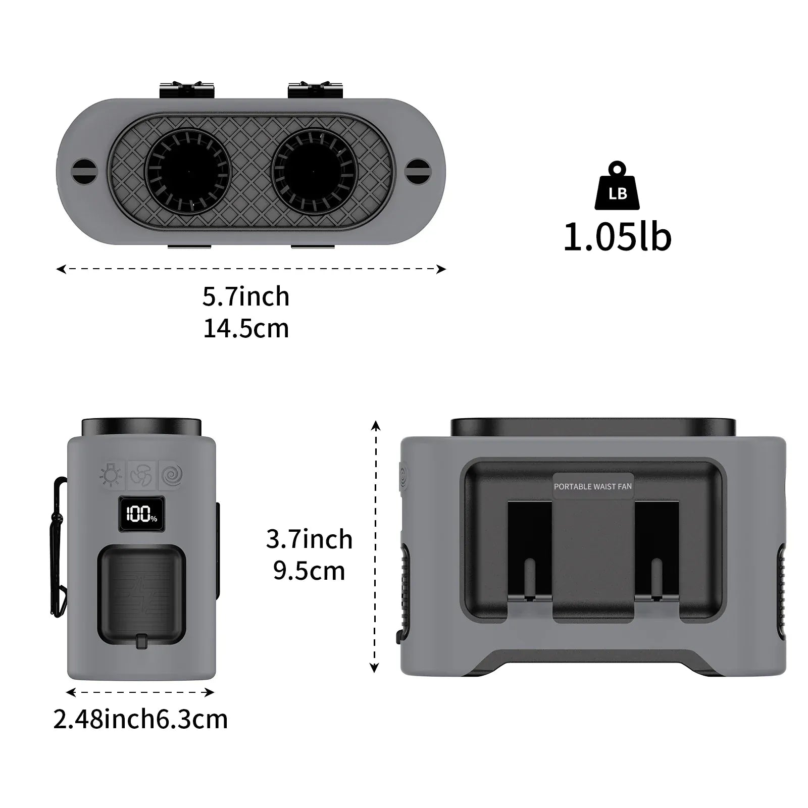 Socoolfan 14500mAh Outdoor Fan Portable Waist Hanging Neck Strong Dual Air Vents Fans for Travel Sports Courier Outdoor Working Socoolfan 14500mAh Outdoor Fan Portable Waist Hanging Neck Strong Dual Air Vents Fans for Travel Sports Courier Outdoor Working