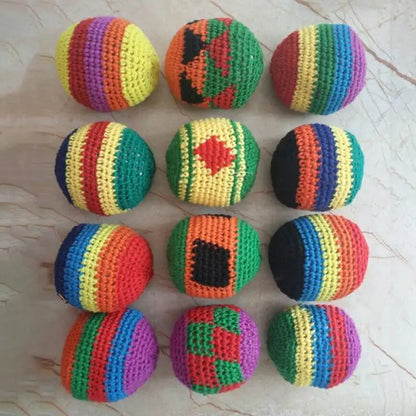 Soft Handmade Sacks for Footbag Juggling Balls Kids Outdoor Toy Safe and Durable for Camping Soft Handmade Sacks for Footbag Juggling Balls Kids Outdoor Toy Safe and Durable for Camping