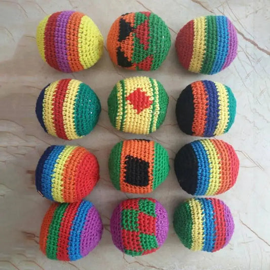 Soft Handmade Sacks for Footbag Juggling Balls Kids Outdoor Toy Safe and Durable for Camping Soft Handmade Sacks for Footbag Juggling Balls Kids Outdoor Toy Safe and Durable for Camping