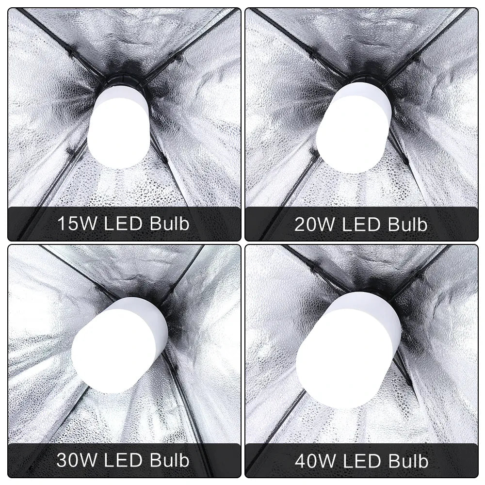 Softbox Photography Lighting Kit | E27, 210° Rotating, Adjustable Tripod | Studio & Video — Wahooly Softbox Photography Lighting Kit | E27 Bulb, 210° Rotating Softbox, Adjustable Tripod | Studio, Portrait & Video Lighting