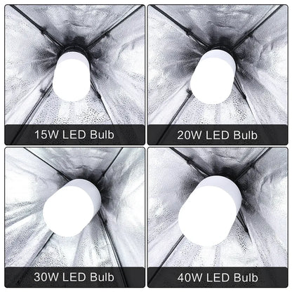 Softbox Photography Lighting Kit | E27, 210° Rotating, Adjustable Tripod | Studio & Video — Wahooly Softbox Photography Lighting Kit | E27 Bulb, 210° Rotating Softbox, Adjustable Tripod | Studio, Portrait & Video Lighting