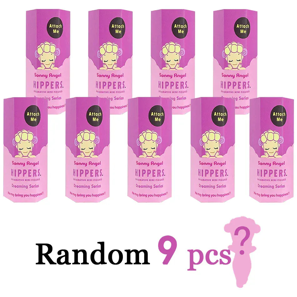 Sonny Angel Dreaming Series 9-Piece Set - Animal Hat Desk Ornaments | Complete Collection Sonny Angle Dreaming Series Lovely Angel Doll Desk Ornamen