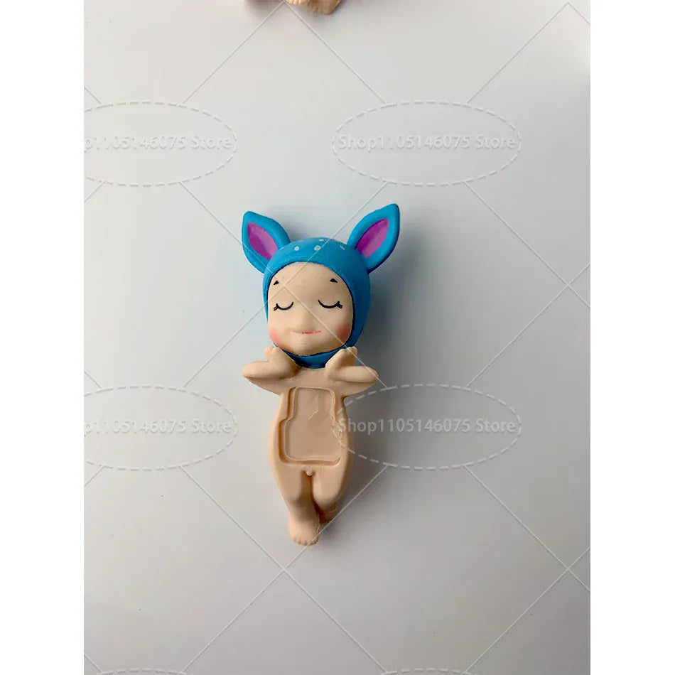 Sonny Angel Dreaming Series 9-Piece Set - Animal Hat Desk Ornaments | Complete Collection Sonny Angle Dreaming Series Lovely Angel Doll Desk Ornamen