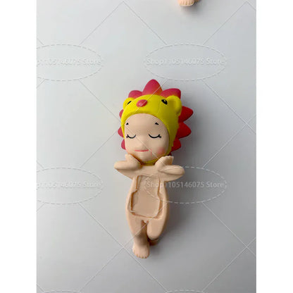 Sonny Angel Dreaming Series 9-Piece Set - Animal Hat Desk Ornaments | Complete Collection Sonny Angle Dreaming Series Lovely Angel Doll Desk Ornamen