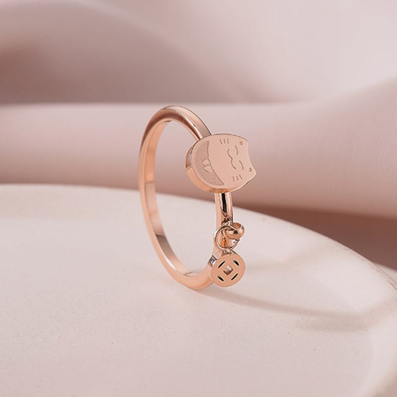 Zirconia Couple Ring – Titanium Steel 18K Rose Gold | Sparkling Diamond Ring for Women Sparkling Zirconia Couple Ring – Titanium Steel, 18K Rose Gold Finish