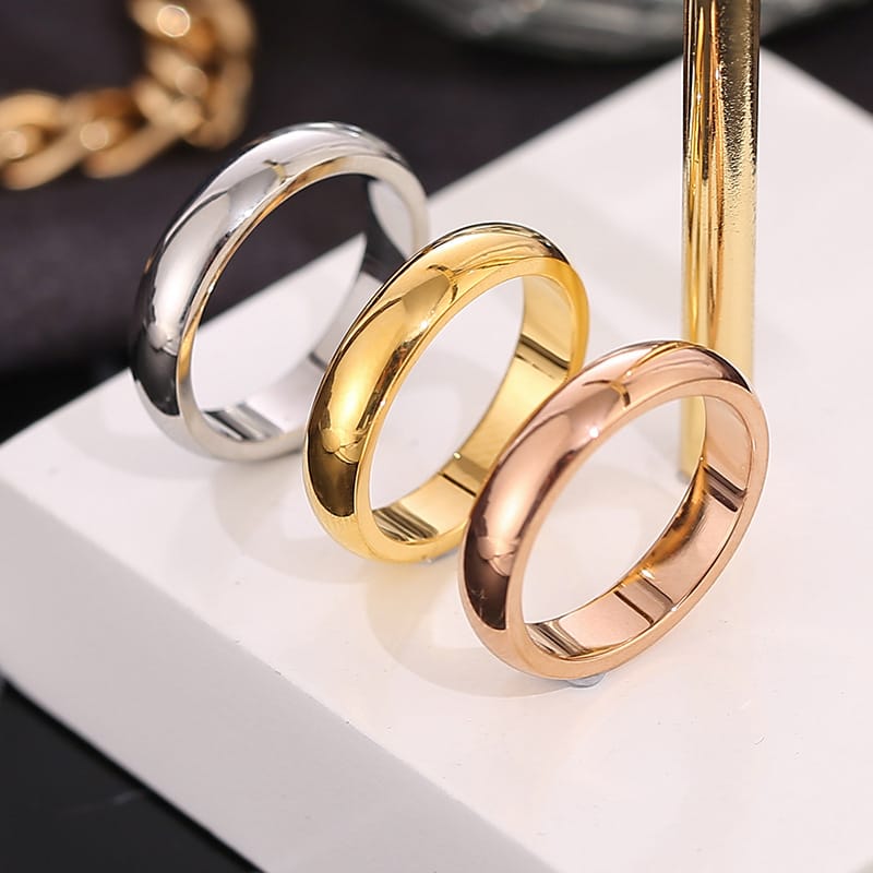 Zirconia Couple Ring – Titanium Steel 18K Rose Gold | Sparkling Diamond Ring for Women Sparkling Zirconia Couple Ring – Titanium Steel, 18K Rose Gold Finish