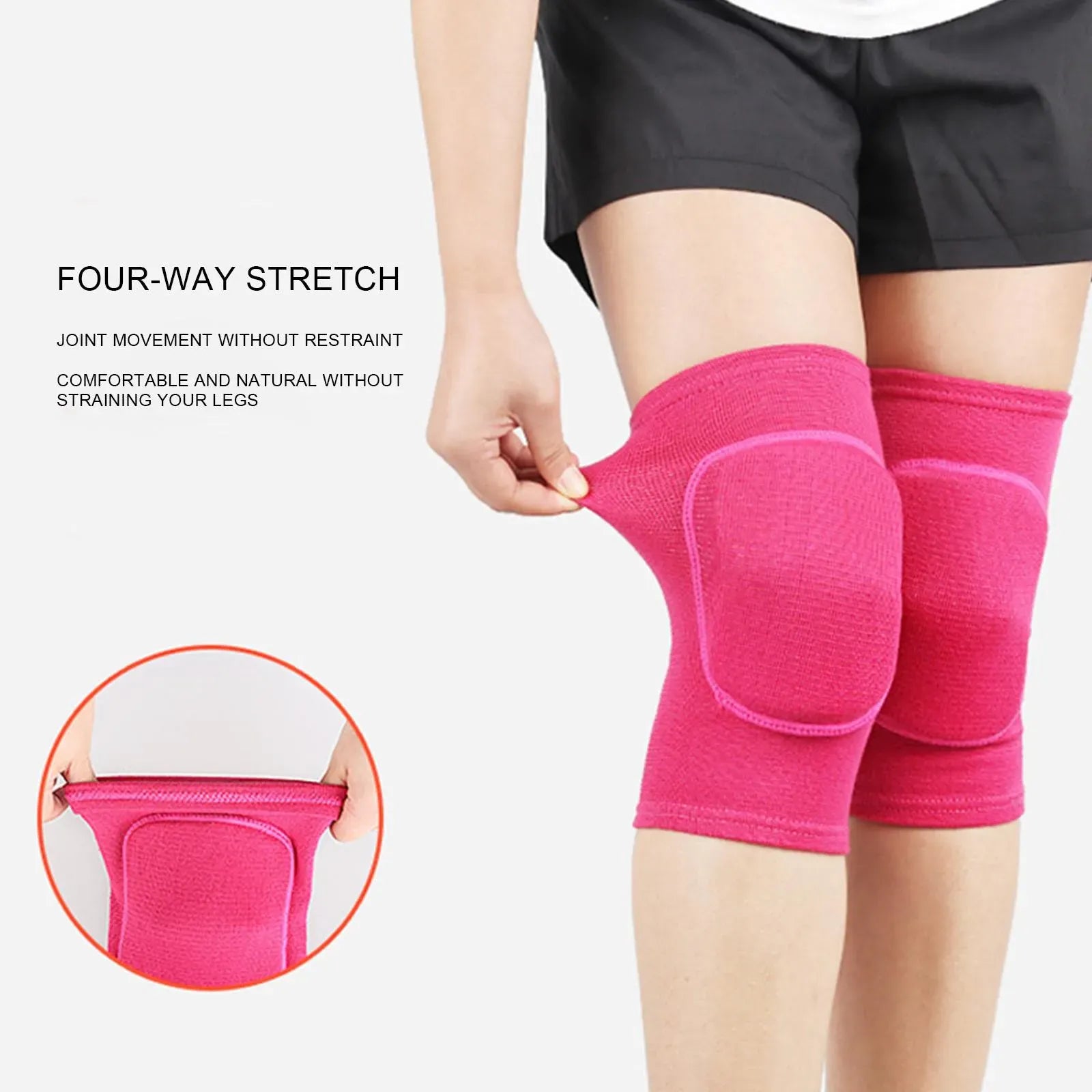 Sports Compression Knee Pads 2-Pack | Thickened Sponge Knee Brace | Workout, Dance & Training Support Sports Compression Knee Pads (2-Pack) — Thickened Sponge Knee Brace Support for Workouts, Dance & Training