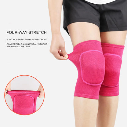 Sports Compression Knee Pads 2-Pack | Thickened Sponge Knee Brace | Workout, Dance & Training Support Sports Compression Knee Pads (2-Pack) — Thickened Sponge Knee Brace Support for Workouts, Dance & Training