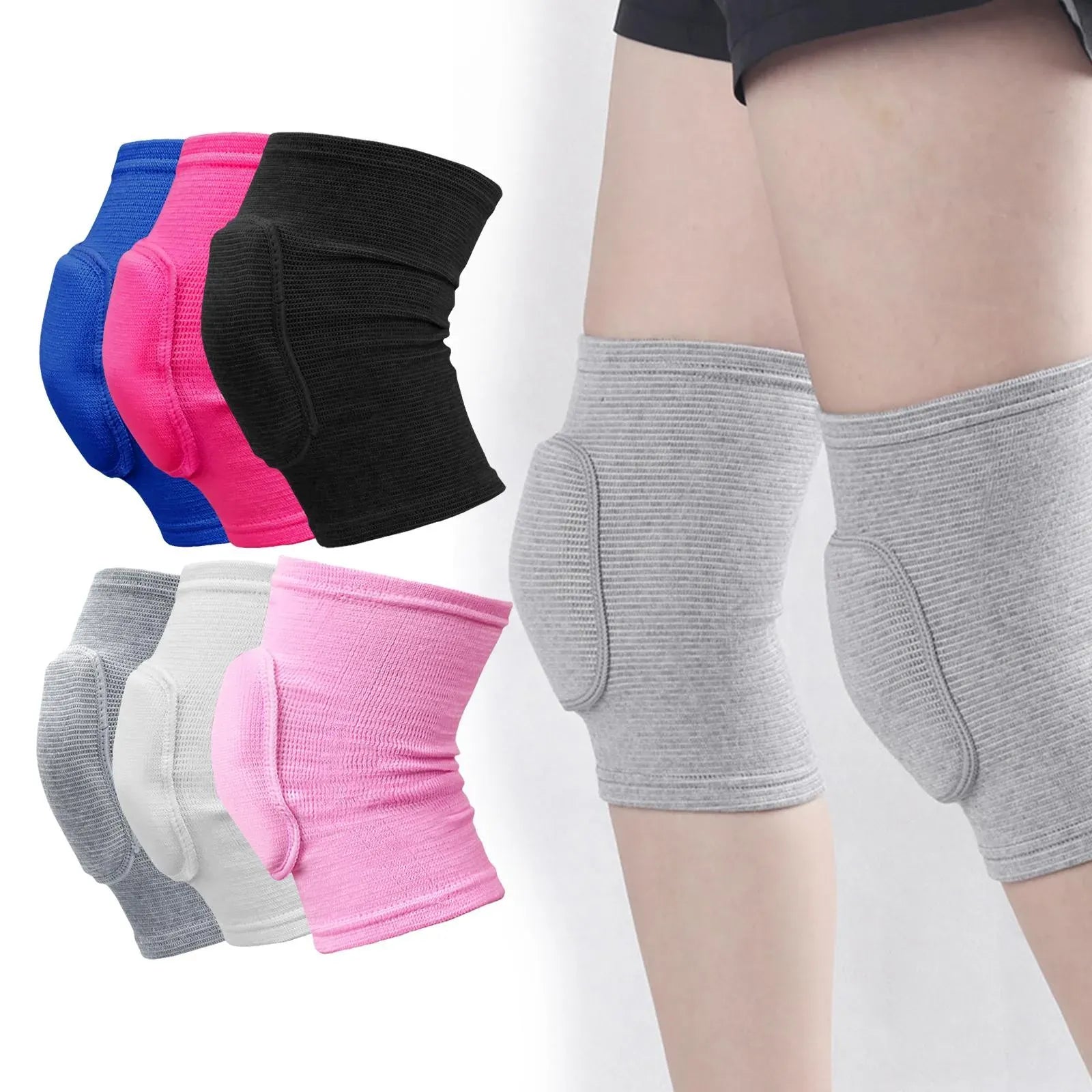 Sports Compression Knee Pads 2-Pack | Thickened Sponge Knee Brace | Workout, Dance & Training Support Sports Compression Knee Pads (2-Pack) — Thickened Sponge Knee Brace Support for Workouts, Dance & Training
