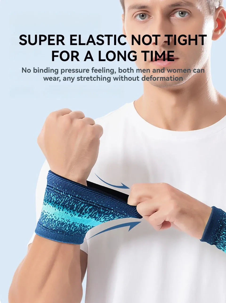 Sports Wristband Wrist Brace — Breathable Support for Gym, Running & Basketball Sports Wristband & Wrist Support Brace — Breathable, Sweat-Absorbing for Running, Basketball & Gym