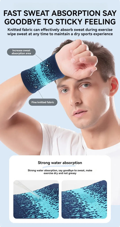 Sports Wristband Wrist Brace — Breathable Support for Gym, Running & Basketball Sports Wristband & Wrist Support Brace — Breathable, Sweat-Absorbing for Running, Basketball & Gym
