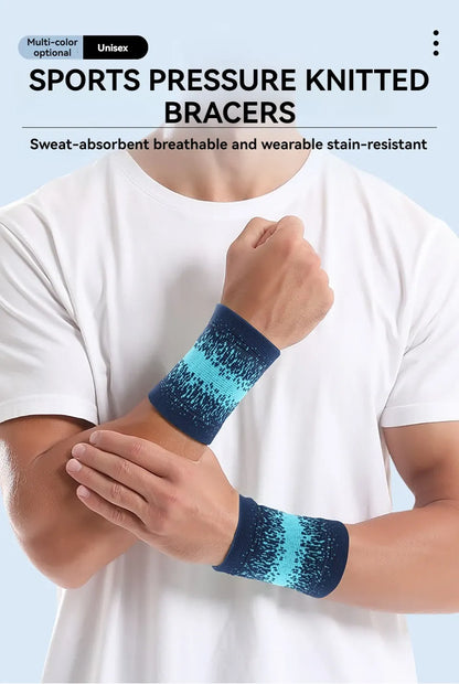 Sports Wristband Wrist Brace — Breathable Support for Gym, Running & Basketball Sports Wristband & Wrist Support Brace — Breathable, Sweat-Absorbing for Running, Basketball & Gym