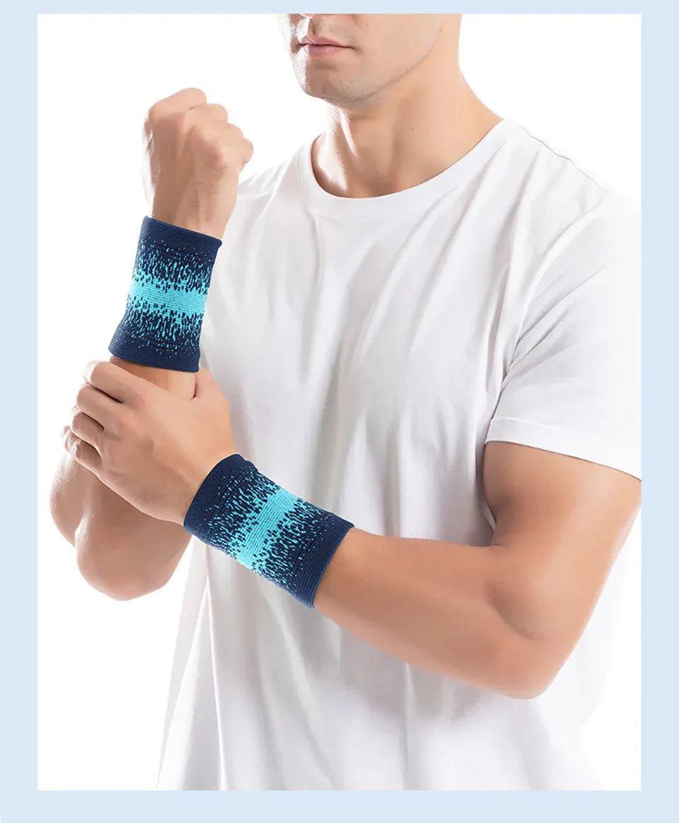 Sports Wristband Wrist Brace — Breathable Support for Gym, Running & Basketball Sports Wristband & Wrist Support Brace — Breathable, Sweat-Absorbing for Running, Basketball & Gym