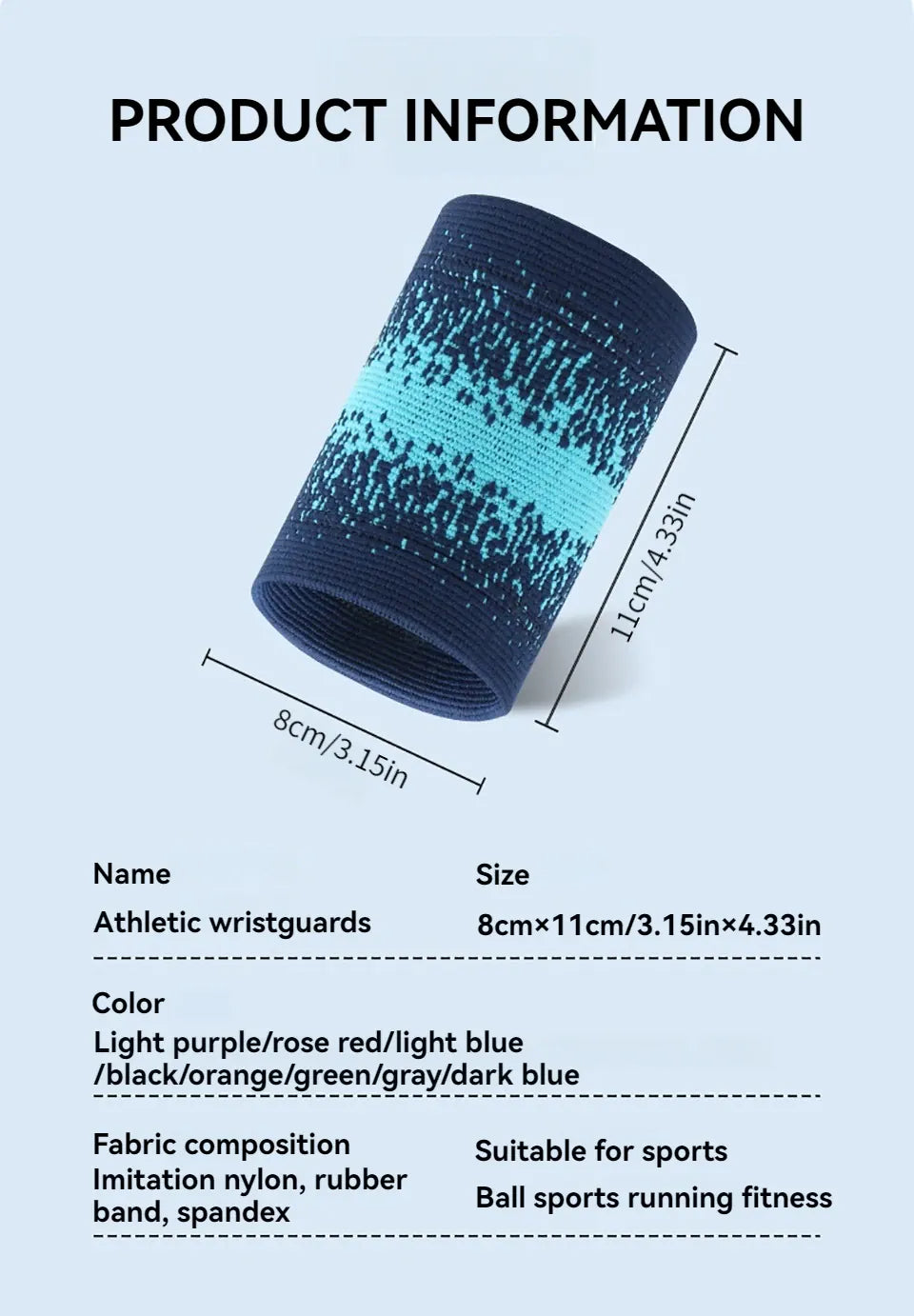 Sports Wristband Wrist Brace — Breathable Support for Gym, Running & Basketball Sports Wristband & Wrist Support Brace — Breathable, Sweat-Absorbing for Running, Basketball & Gym