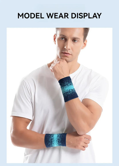 Sports Wristband Wrist Brace — Breathable Support for Gym, Running & Basketball Sports Wristband & Wrist Support Brace — Breathable, Sweat-Absorbing for Running, Basketball & Gym