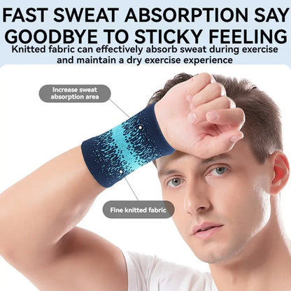 Sports Wristband Wrist Brace — Breathable Support for Gym, Running & Basketball Sports Wristband & Wrist Support Brace — Breathable, Sweat-Absorbing for Running, Basketball & Gym