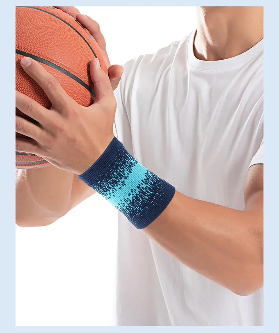 Sports Wristband Wrist Brace — Breathable Support for Gym, Running & Basketball Sports Wristband & Wrist Support Brace — Breathable, Sweat-Absorbing for Running, Basketball & Gym