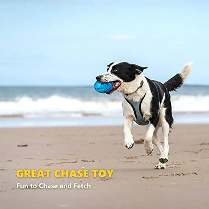 Squeaky Rubber Chew Ball for Aggressive Chewers – Medium & Large Dogs | Wahooly Squeaky Rubber Chew Ball for Aggressive Chewers – Teeth Cleaning Toy for Medium & Large Dogs