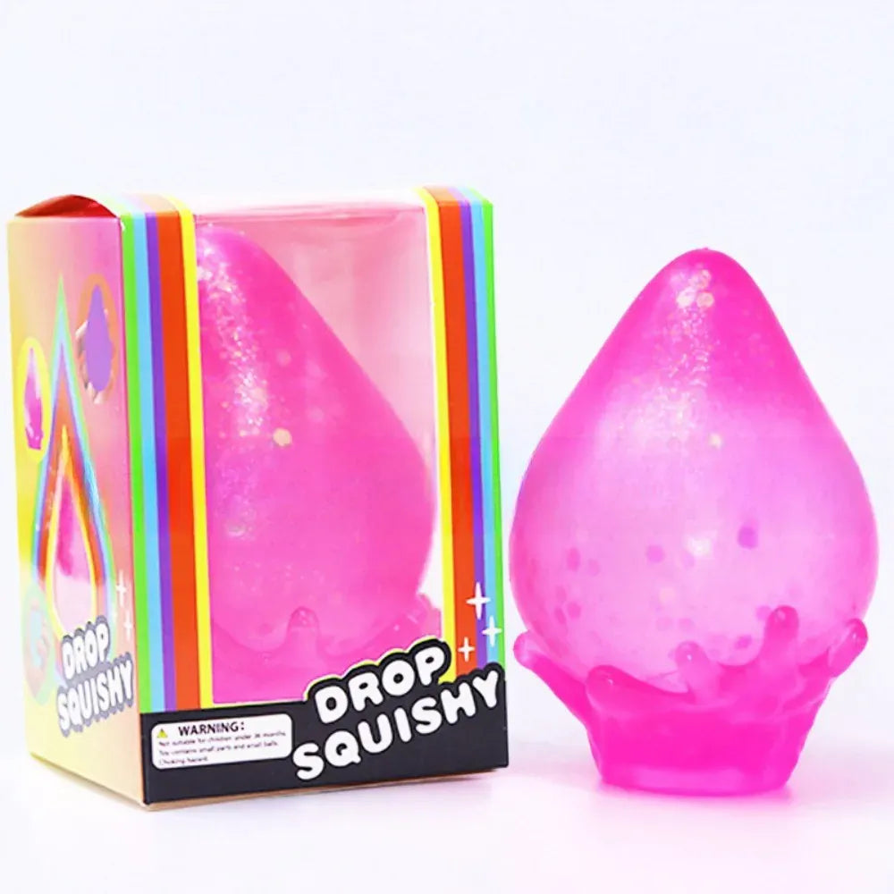 Water Drop Fidget Squeeze Toy | Slow Rebound Stress Relief Decompression Ball Squeeze Relief Pinch Water Drop Pinching Decompression Toy Waterdrop Decompression Toy Fidget Toys Maltose Slow Rebound Pinch