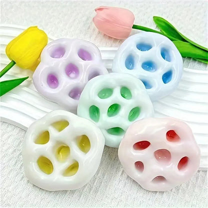 Jelly Ball Squeeze Toy – Squishy Stress Relief Fidget for Kids & Adults Squishy Fluid Ice Skin Jelly Ball Squeeze Toy Kids Adult Soft Pinch Stress Relieving Toys Party Gift Novel Entertainment Games