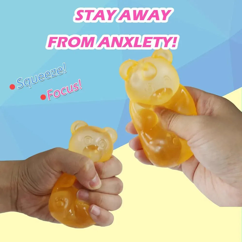 Squishy Gummy Bear Stress Relief Toy | Slow-Rebound Fidget Squishies Squishy Gummy Bear Squeeze Toy - Stress Relief Fidget Sensory Toys, Soft Slow-Rebound Squishies for Anxiety, Hand Therapy